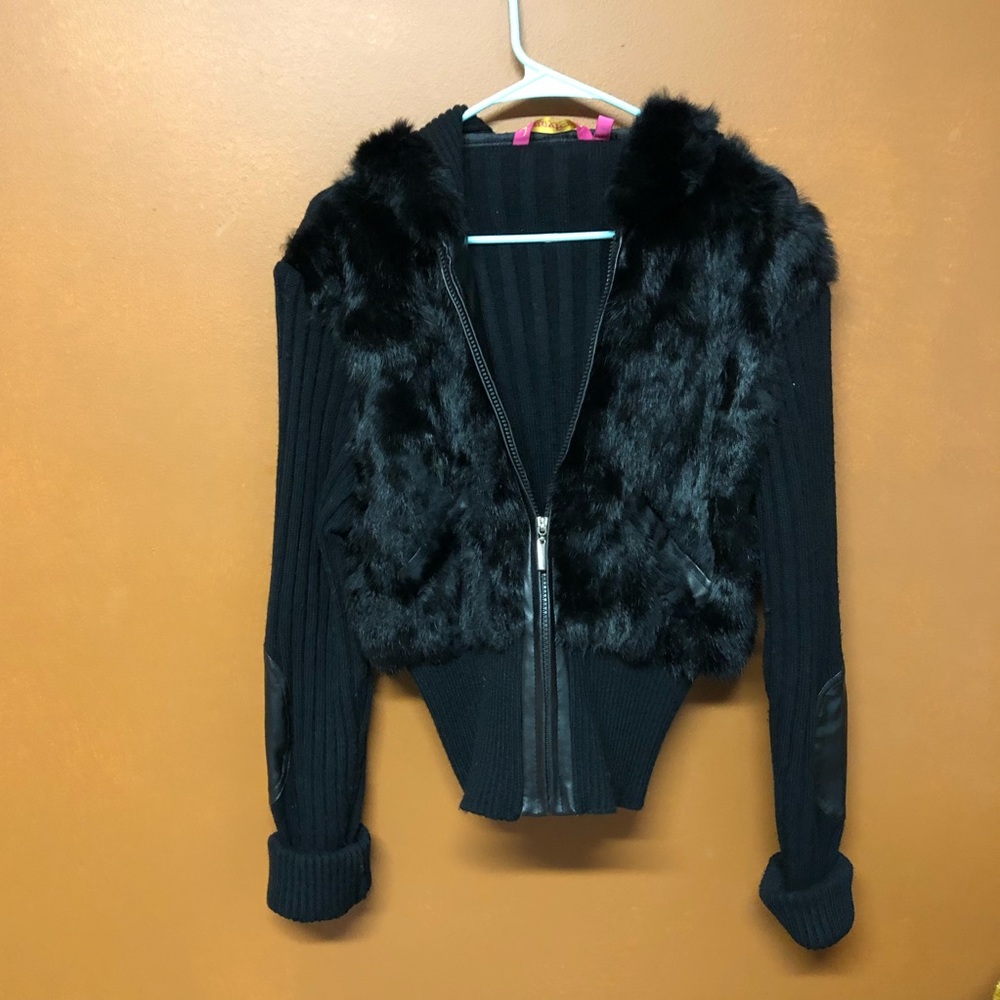 Rabbit fur seater jacket. Jennifer J